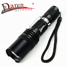 1, 200 Lumen 18650 Wiederaufladbare LED Taschenlampe mit Edelstahl Clip